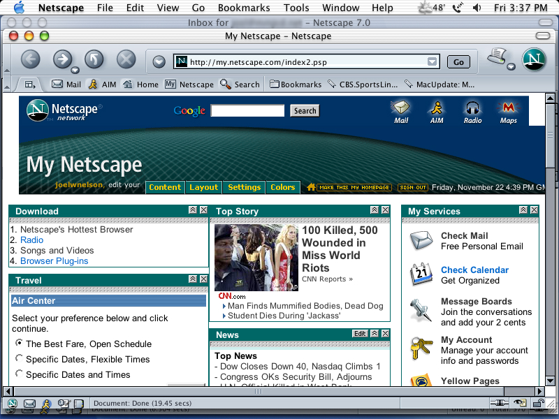 Netscape 7 for Mac (2002)